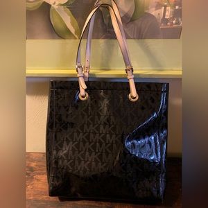 Michael Kors black patten leather purse